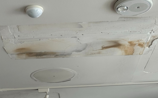 Restoration Hardware ceiling - before repair