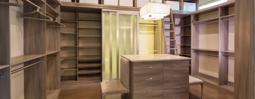 Professional handyman assembling furniture